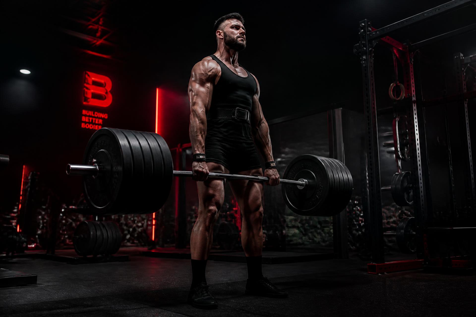Membre de Best Fitness Soukra en pleine séance de musculation